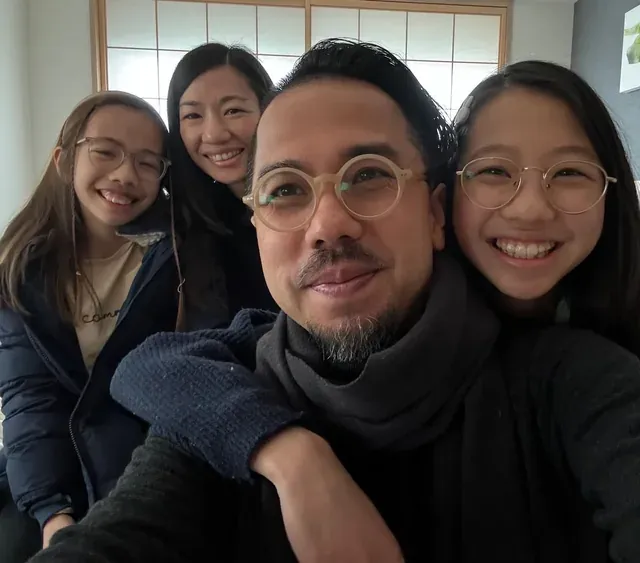 Ron Widha, founder of Meet Pi, with family